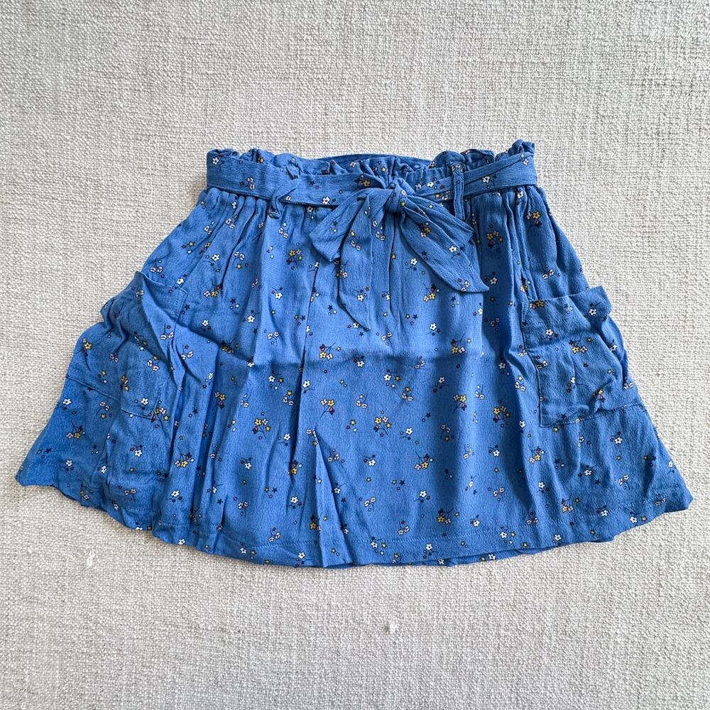 Mini Boden Blue Ditsy Flower Viscose Skirt EUC 9/10